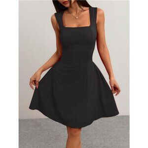 Square Neck Sleeveless Mini Dress